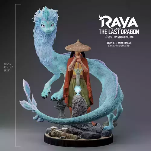 Raya and the last Draon - 3D Printable Statue