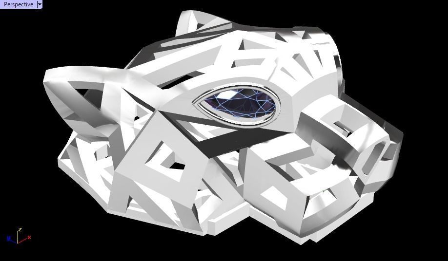 Panther  pendant 3D print model_6