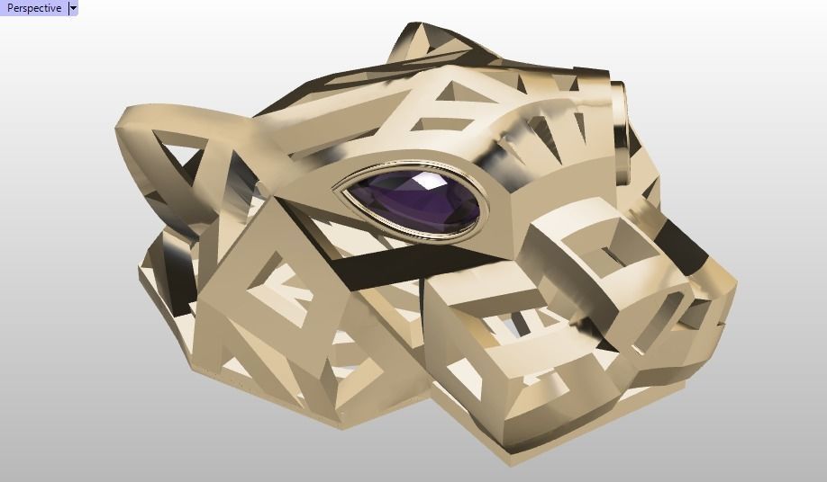 Panther  pendant 3D print model_20