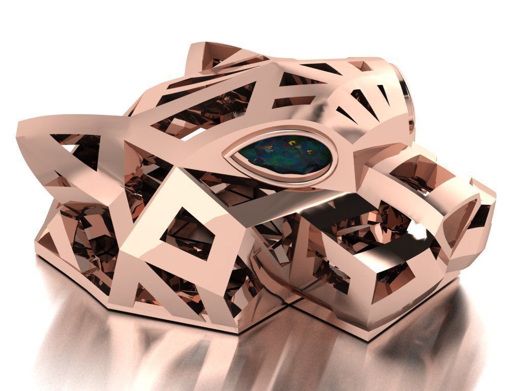 Panther  pendant 3D print model_2