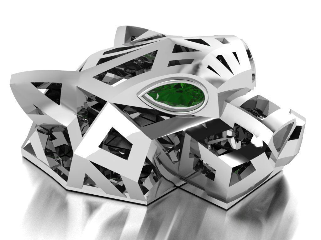 Panther  pendant 3D print model_13