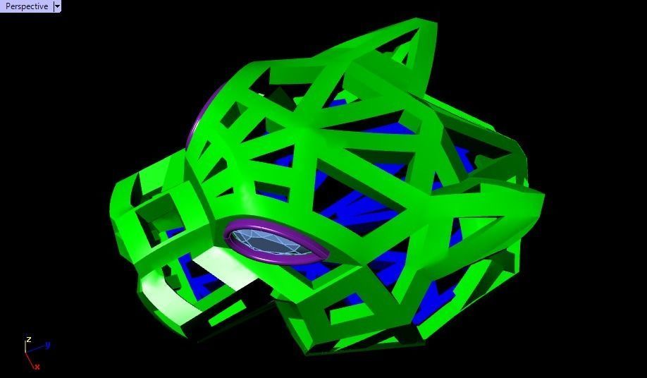 Panther  pendant 3D print model_15