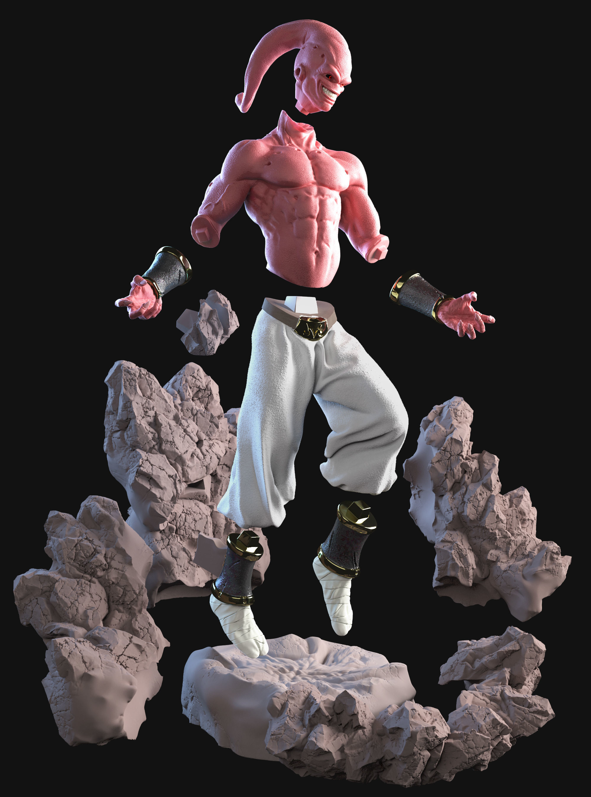 Majin Buu from Dragon Ball Z - 3D Printable STL 3D print model_3