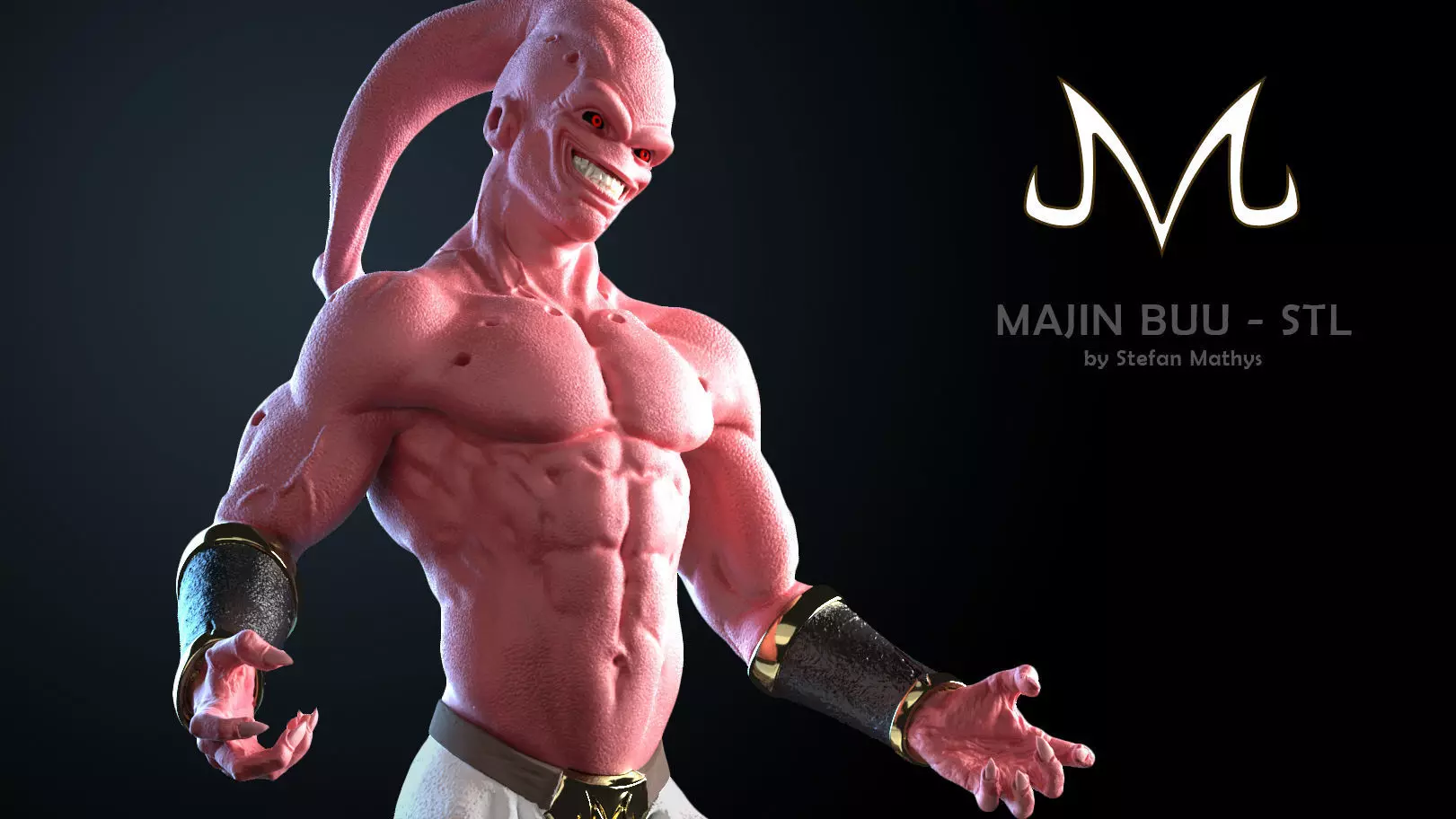 Majin Buu from Dragon Ball Z - 3D Printable STL 3D print model_0
