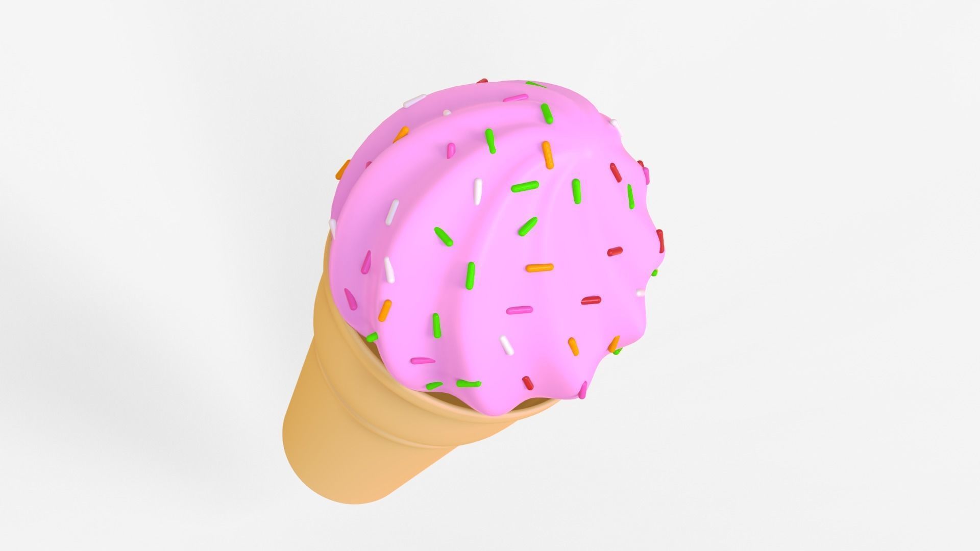 Toon Ice Cream 3D model_3