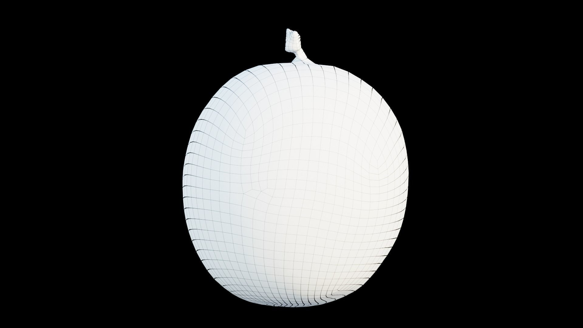 Cantaloupe Low-poly 3D model_5