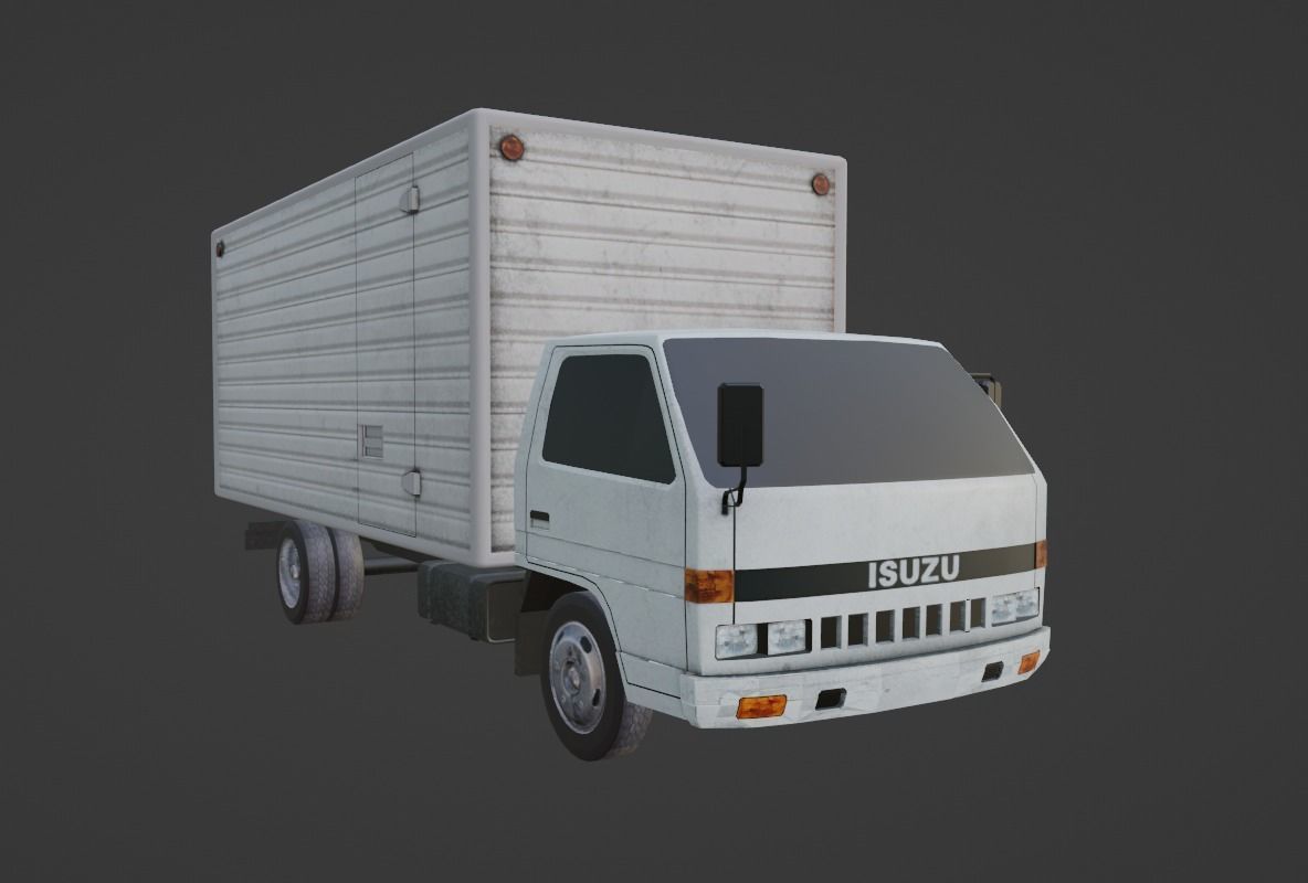 Isuzu ELF Low-poly 3D model_6