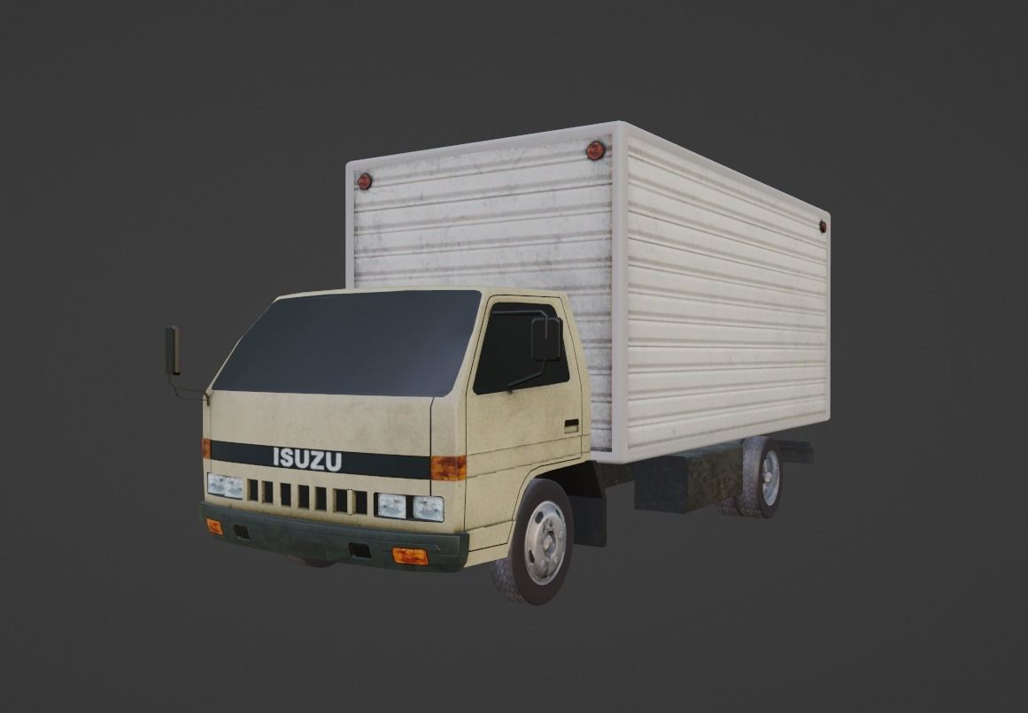 Isuzu ELF Low-poly 3D model_10