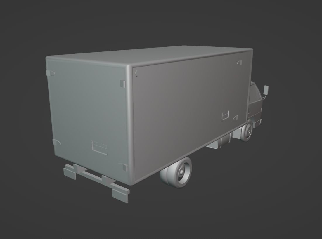Isuzu ELF Low-poly 3D model_12
