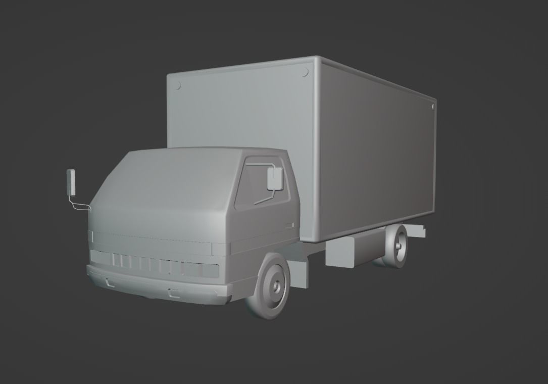 Isuzu ELF Low-poly 3D model_11