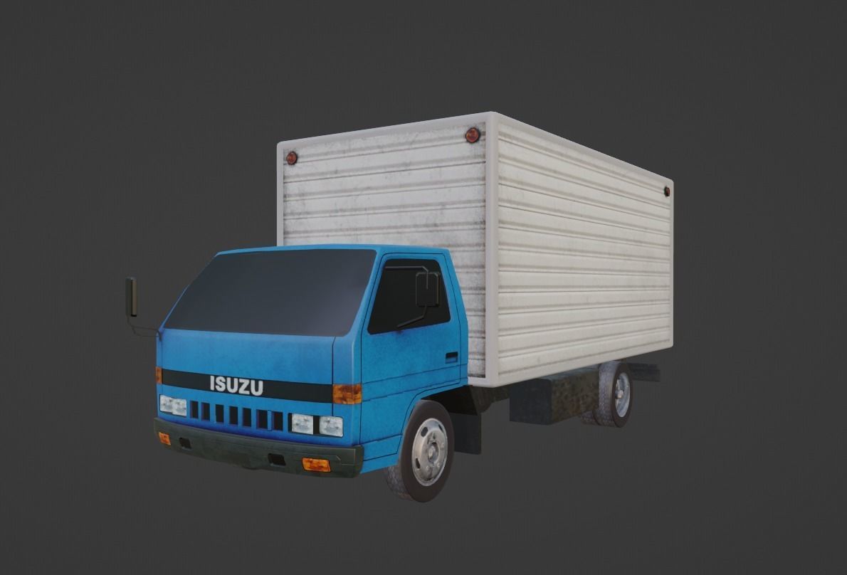 Isuzu ELF Low-poly 3D model_4