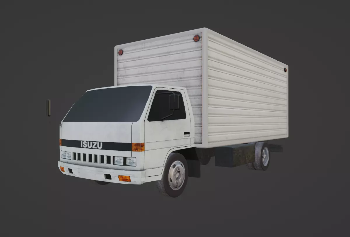 Isuzu ELF Low-poly 3D model_0