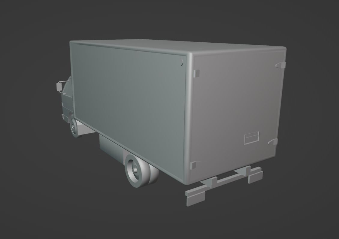 Isuzu ELF Low-poly 3D model_13
