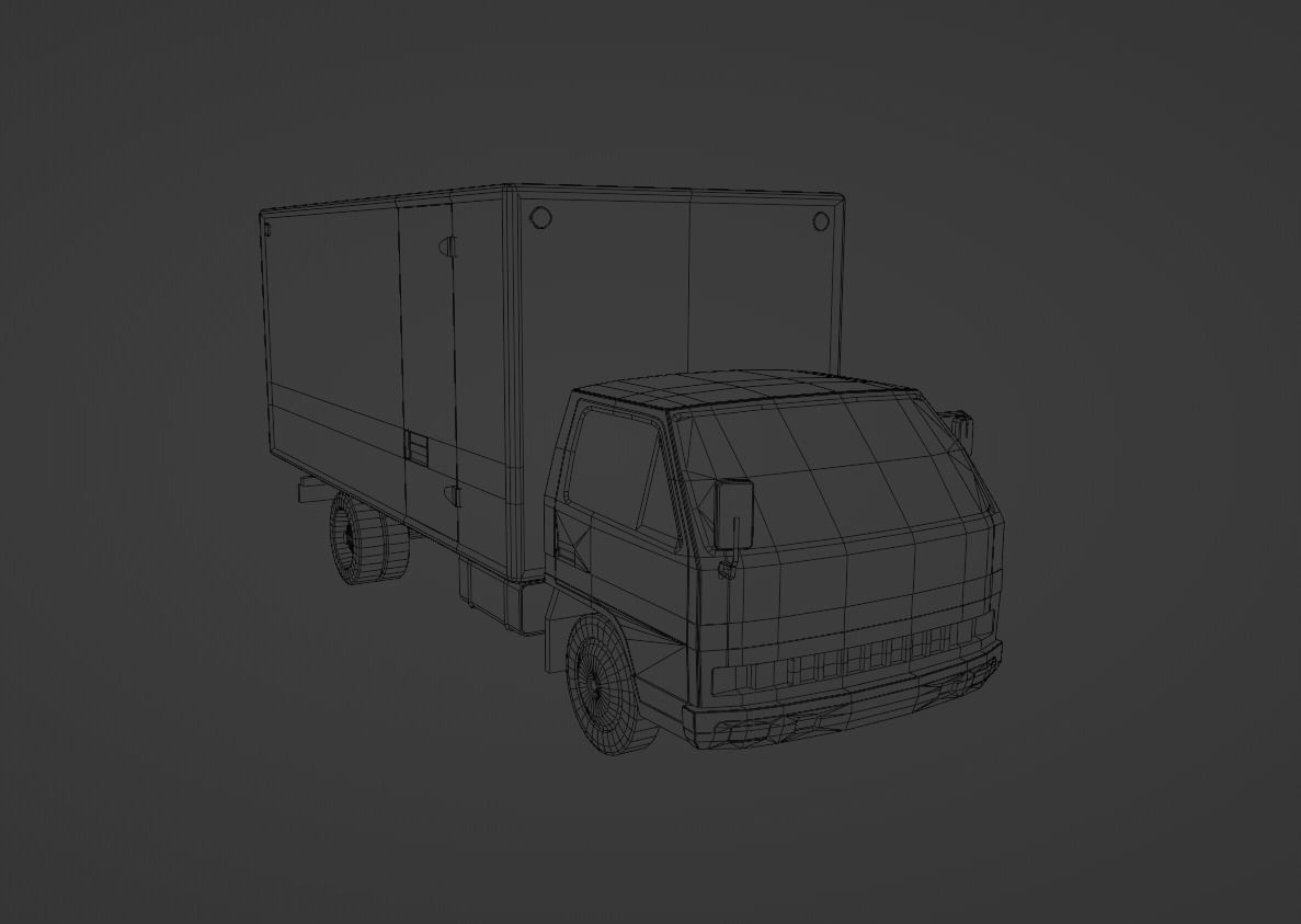 Isuzu ELF Low-poly 3D model_5