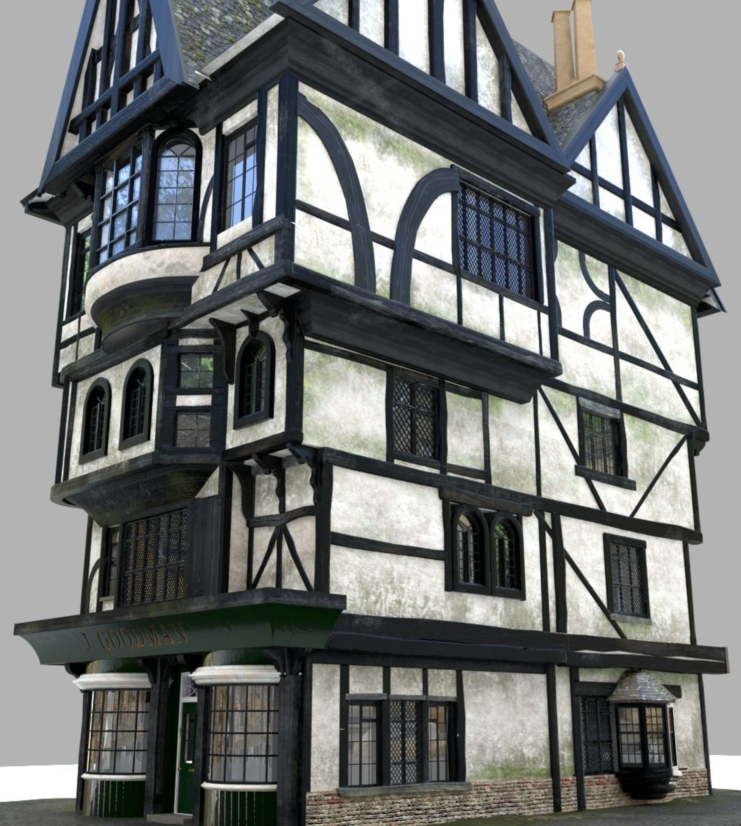 Tudor House Medium 3D model_16