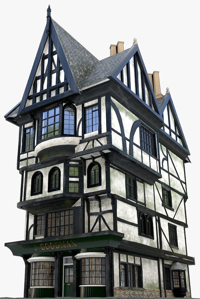 Tudor House Medium 3D model_12