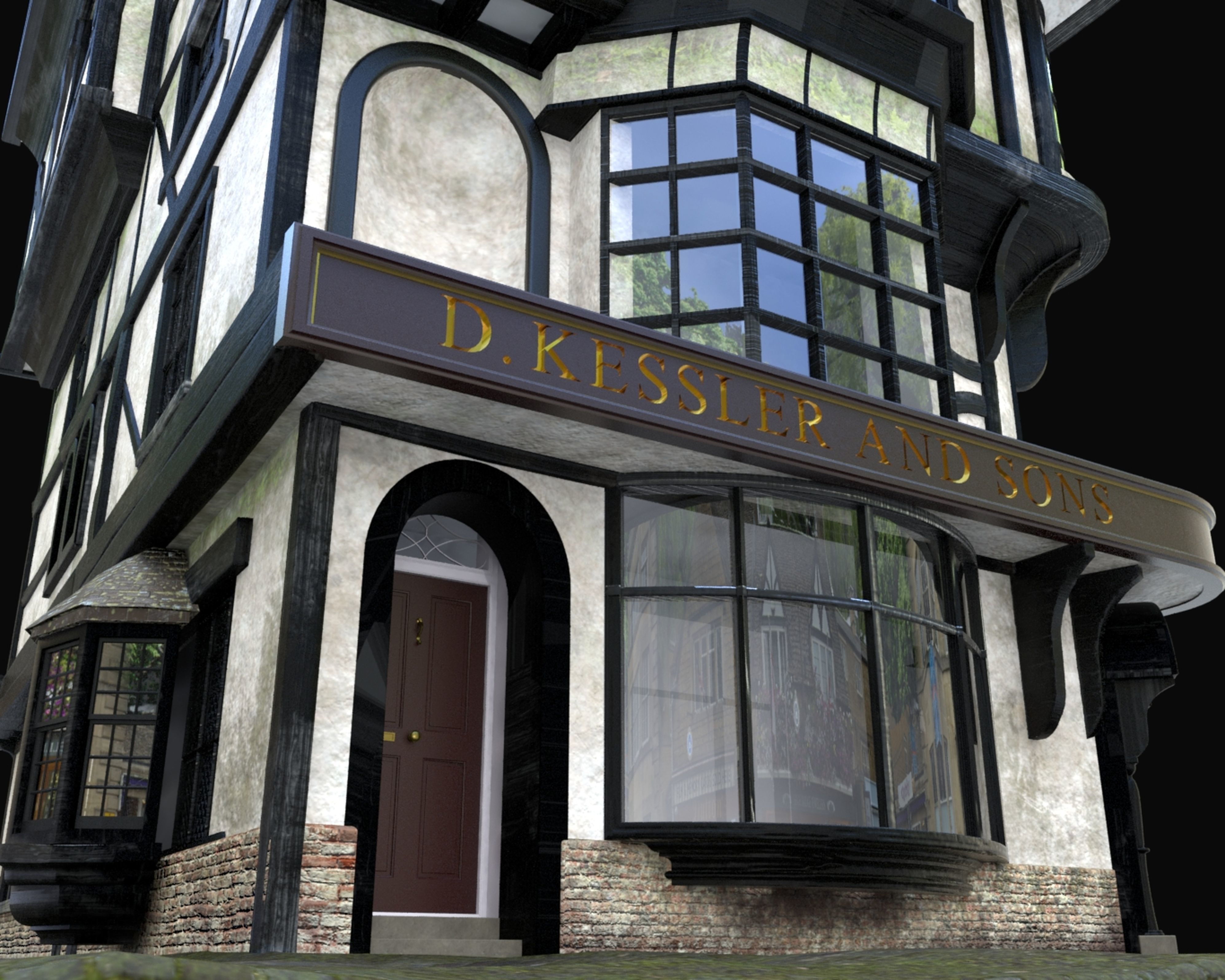 Tudor House Medium 3D model_6