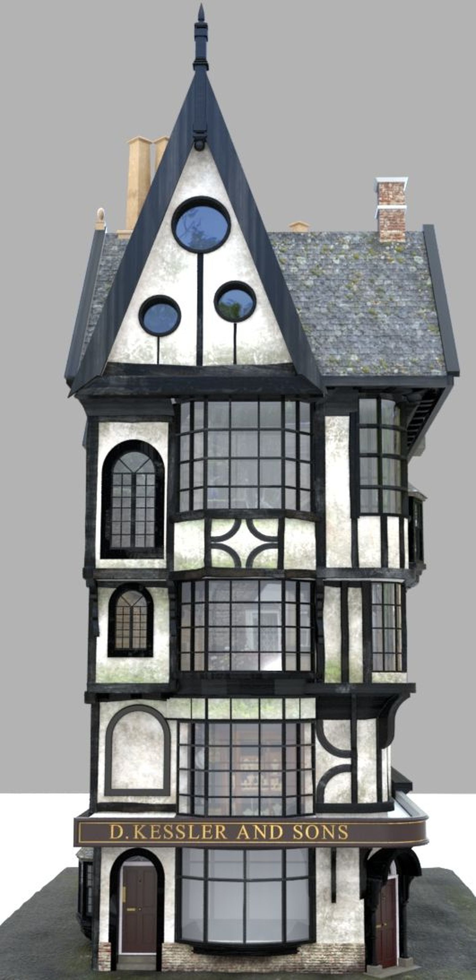 Tudor House Medium 3D model_8