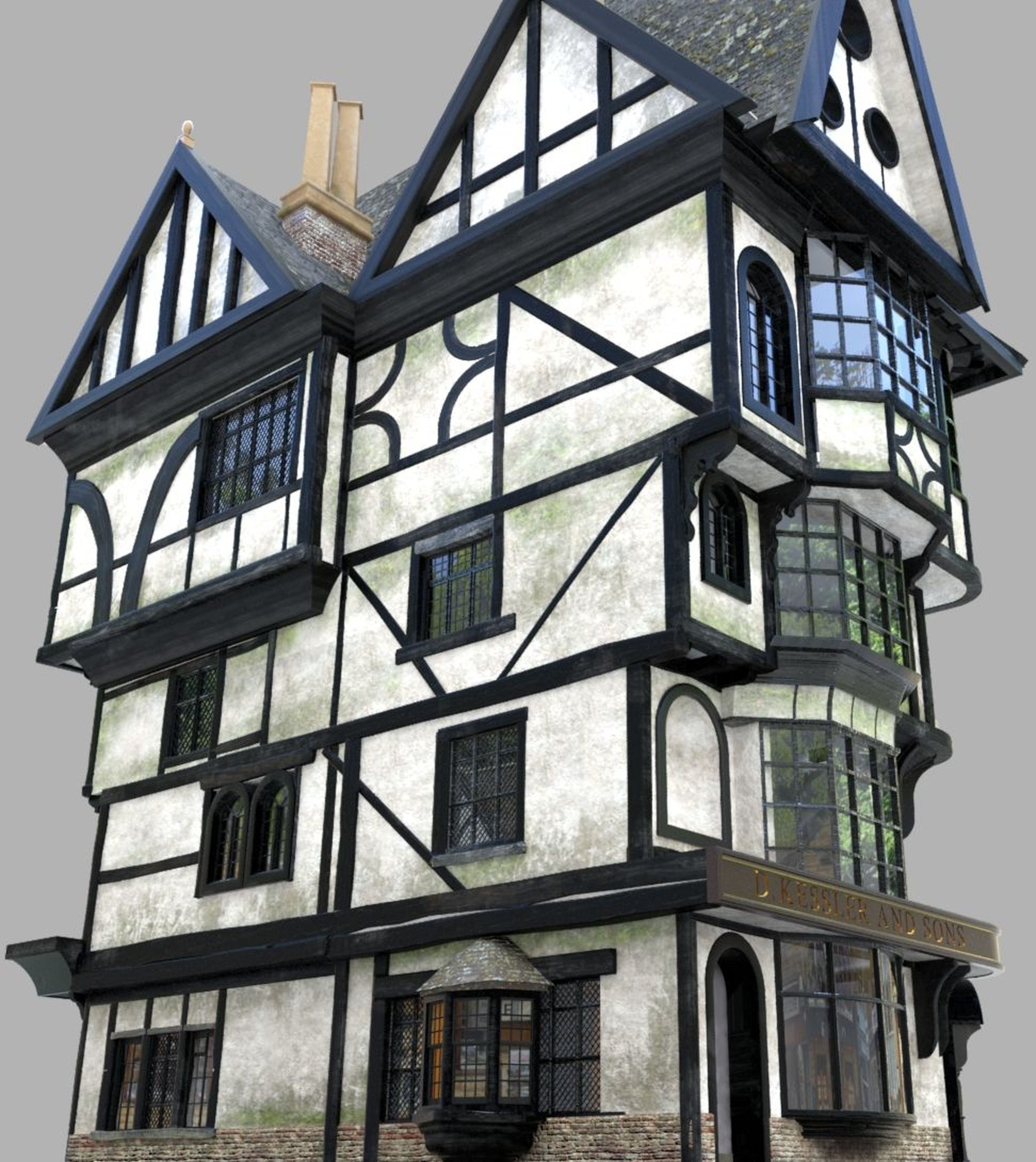 Tudor House Medium 3D model_15