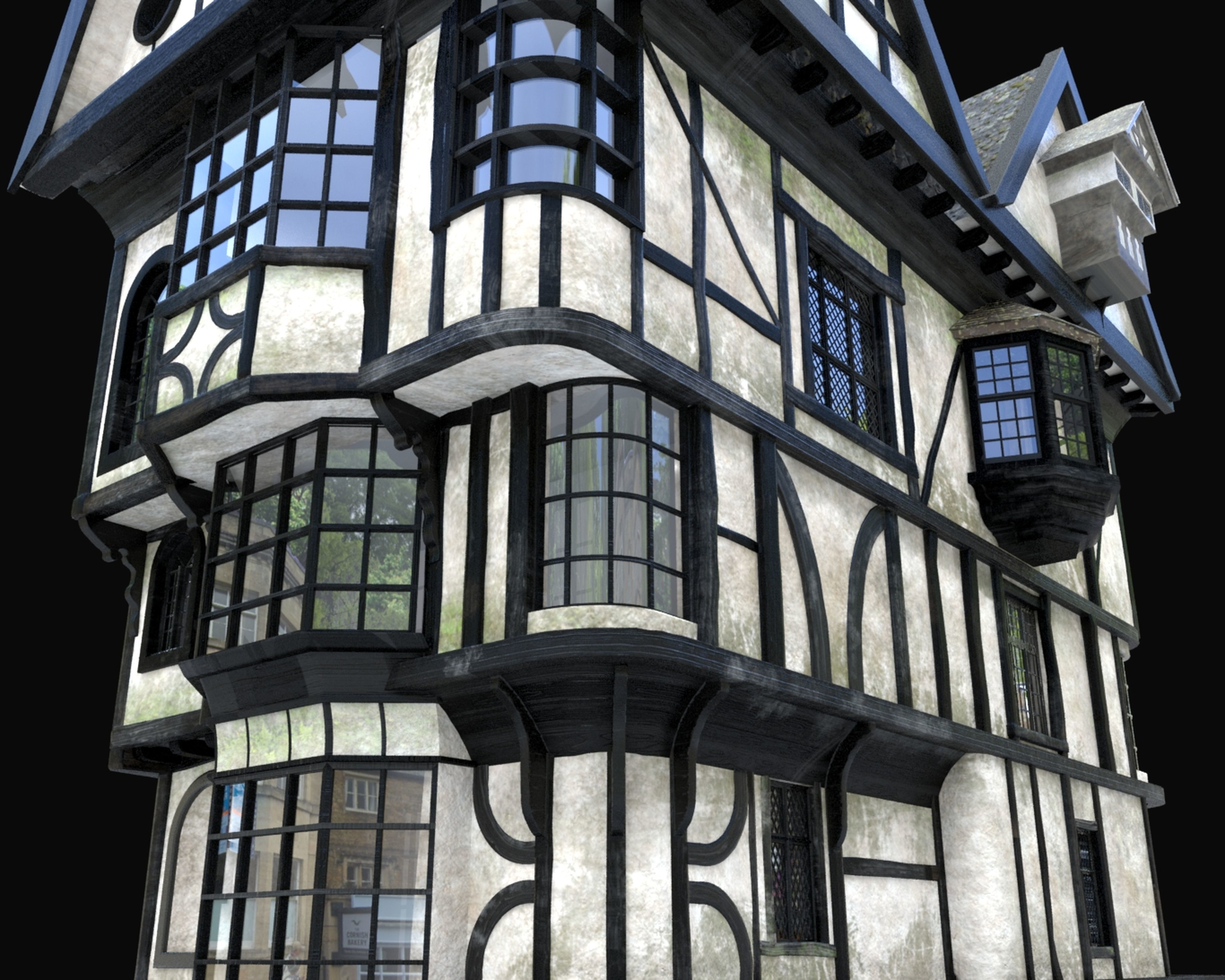 Tudor House Medium 3D model_4