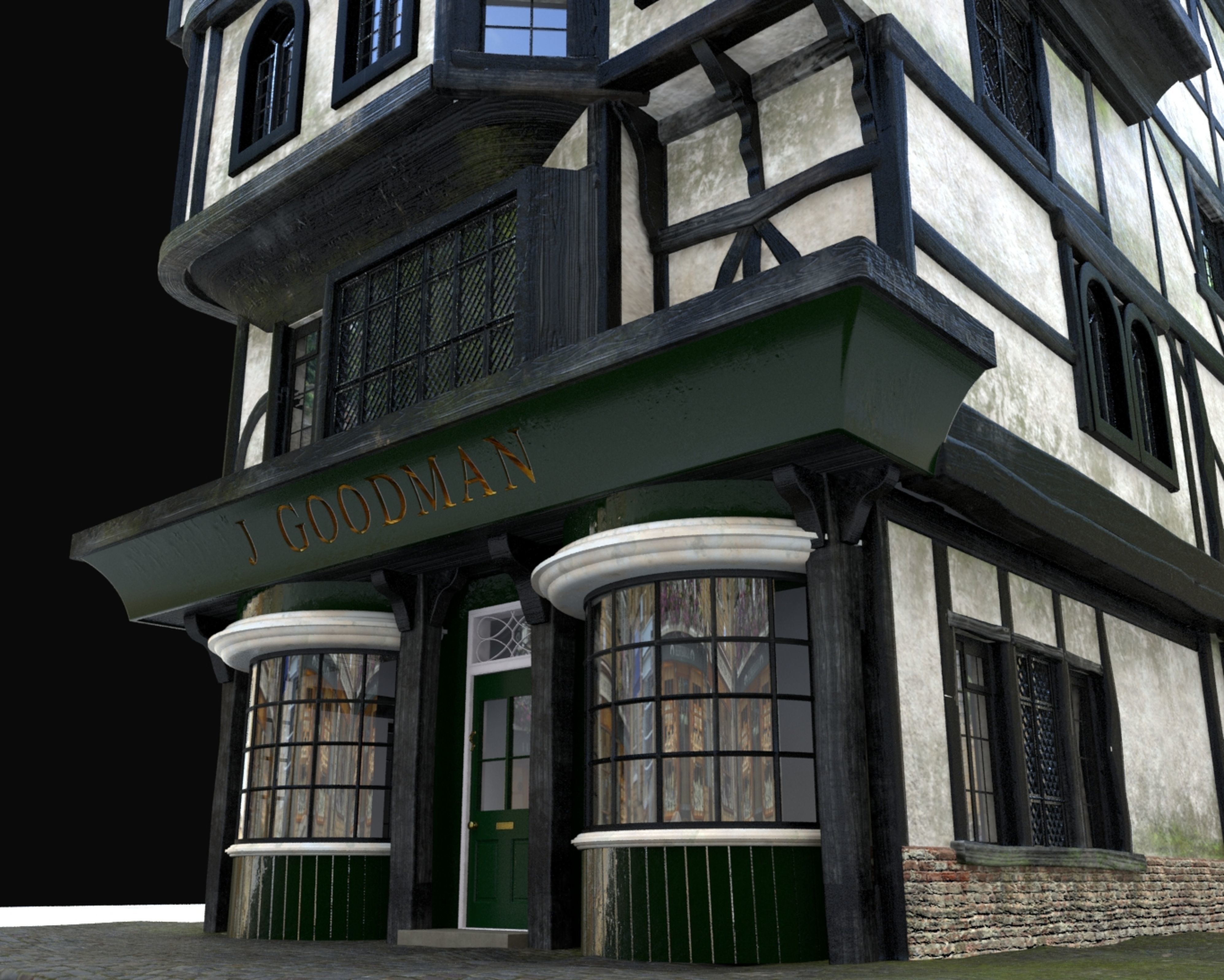 Tudor House Medium 3D model_1