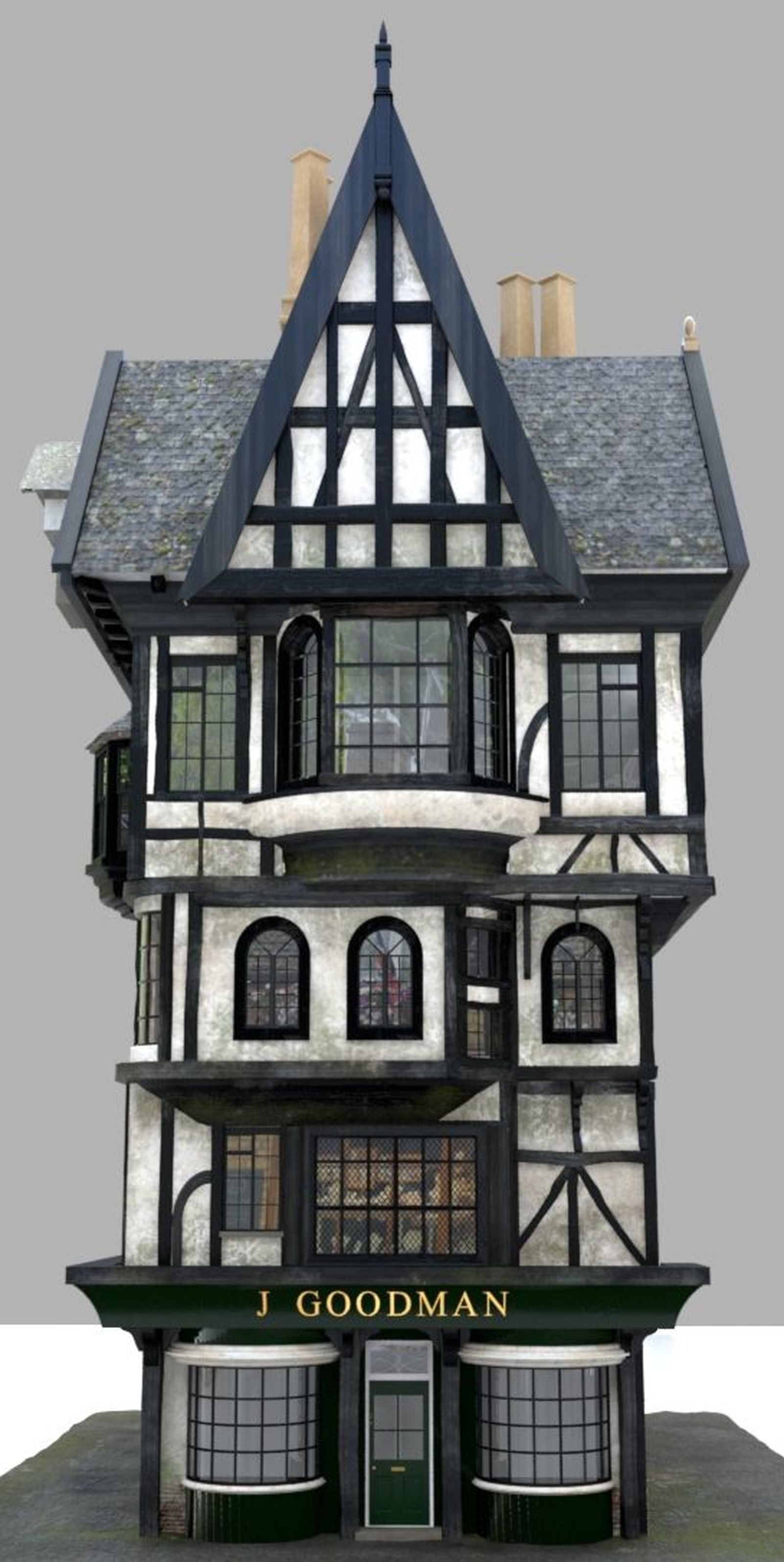 Tudor House Medium 3D model_2