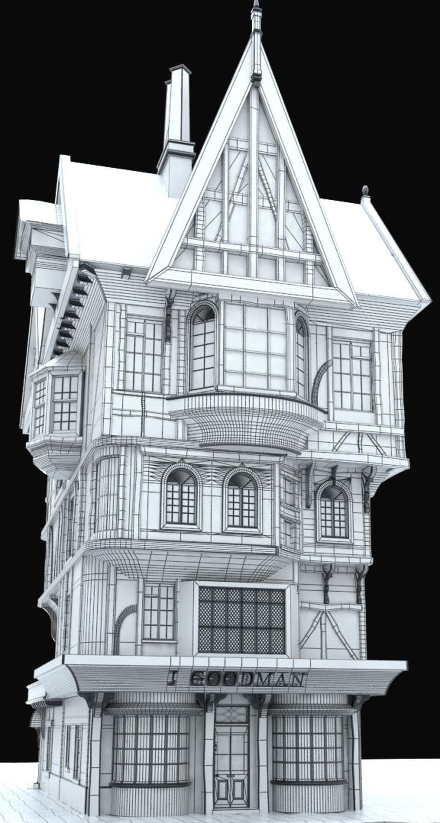 Tudor House Medium 3D model_19