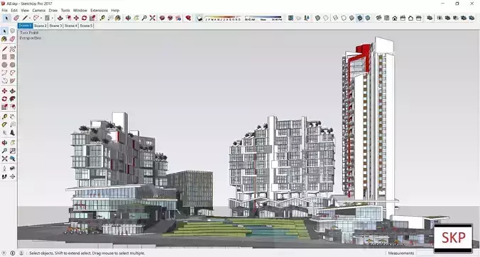 Sketchup Residential Complex A8 3D model