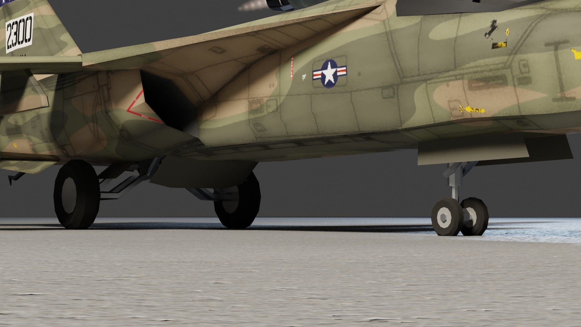 General Dynamics F-111 Aardvark jet fighter Low-poly 3D model_12