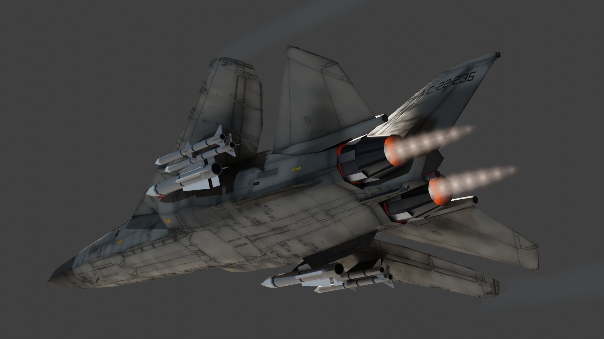General Dynamics F-111 Aardvark jet fighter Low-poly 3D model_11