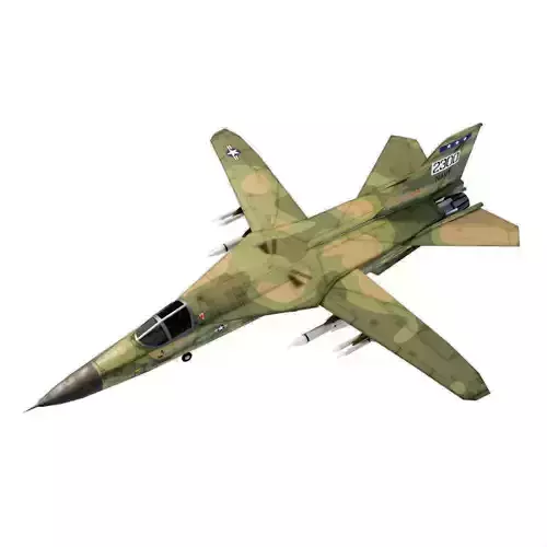 General Dynamics F-111 Aardvark jet fighter Low-poly 3D model