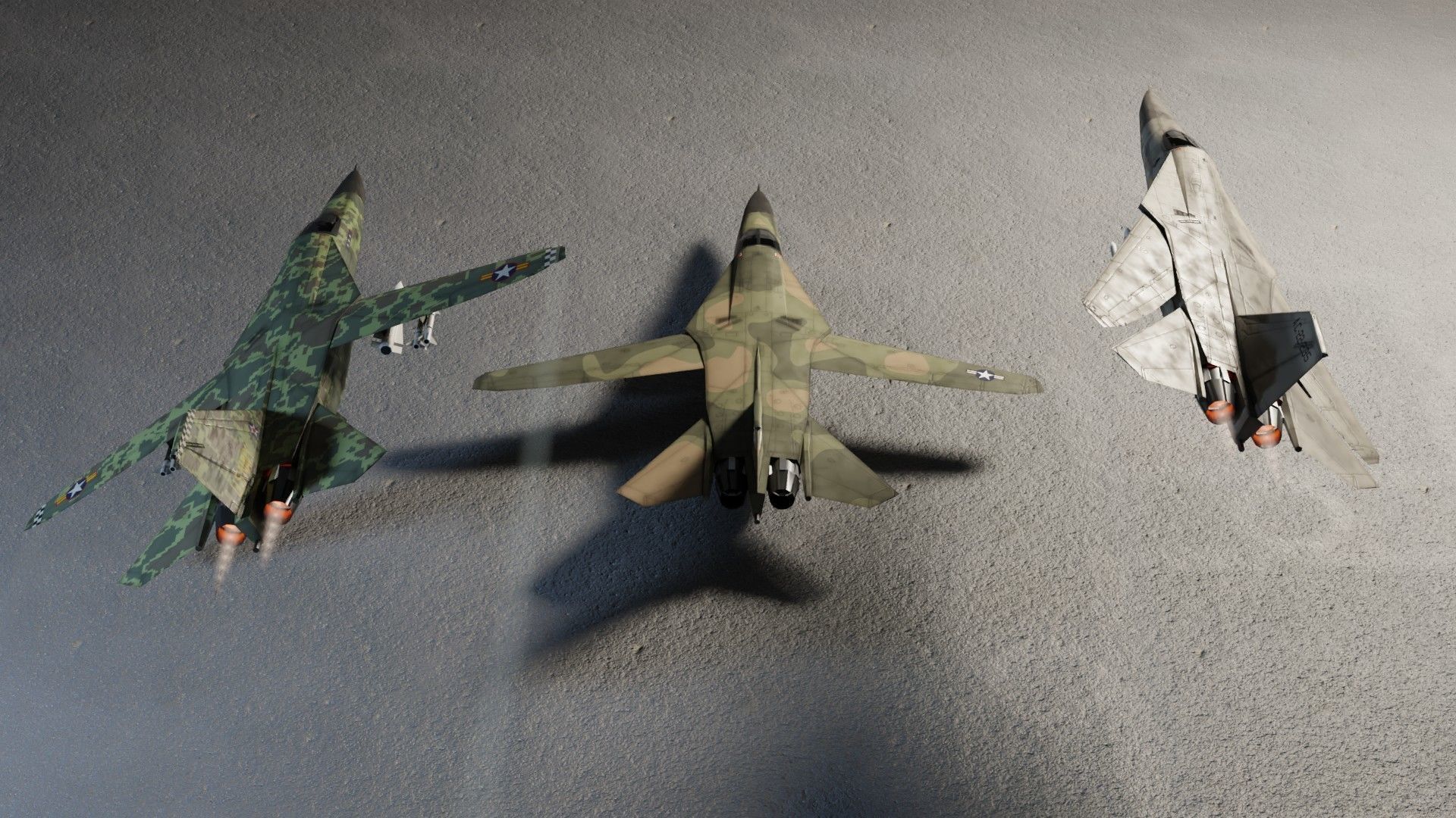 General Dynamics F-111 Aardvark jet fighter Low-poly 3D model_9