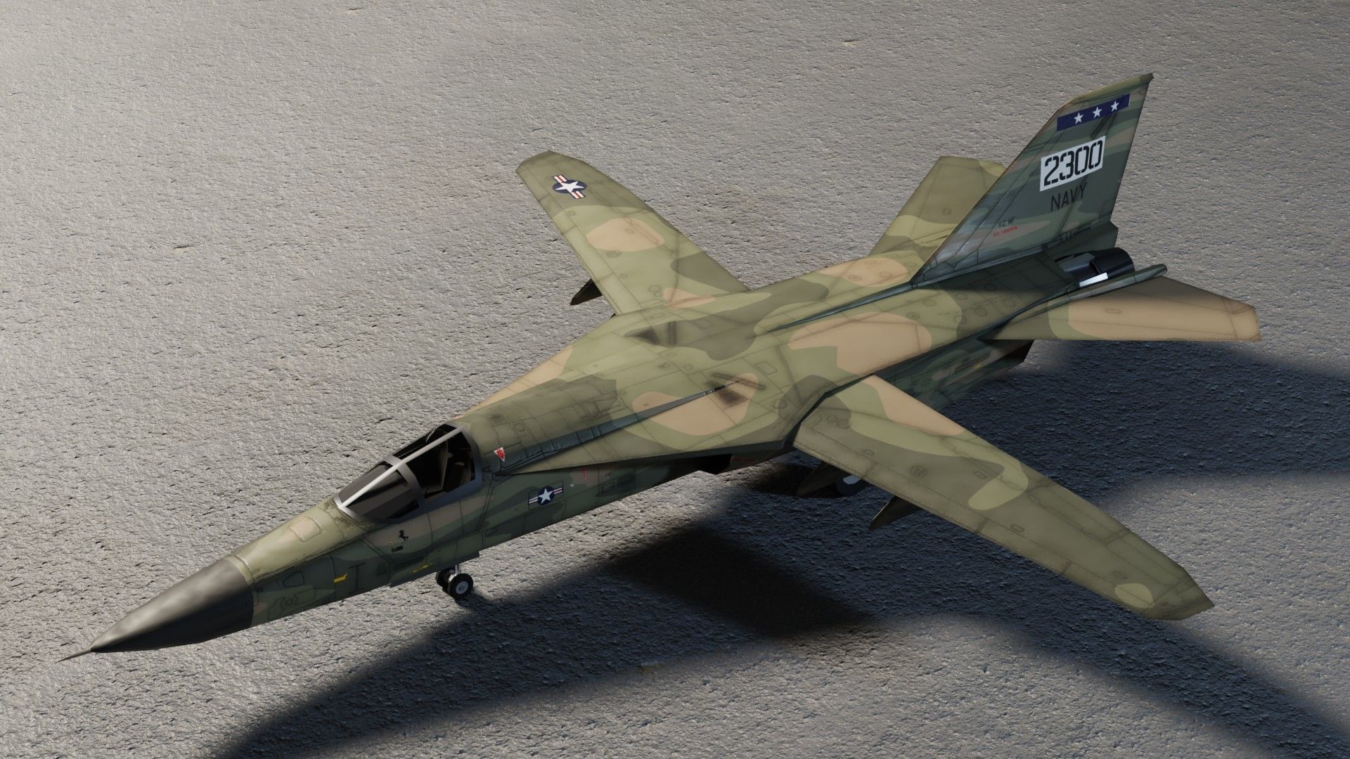 General Dynamics F-111 Aardvark jet fighter Low-poly 3D model_17