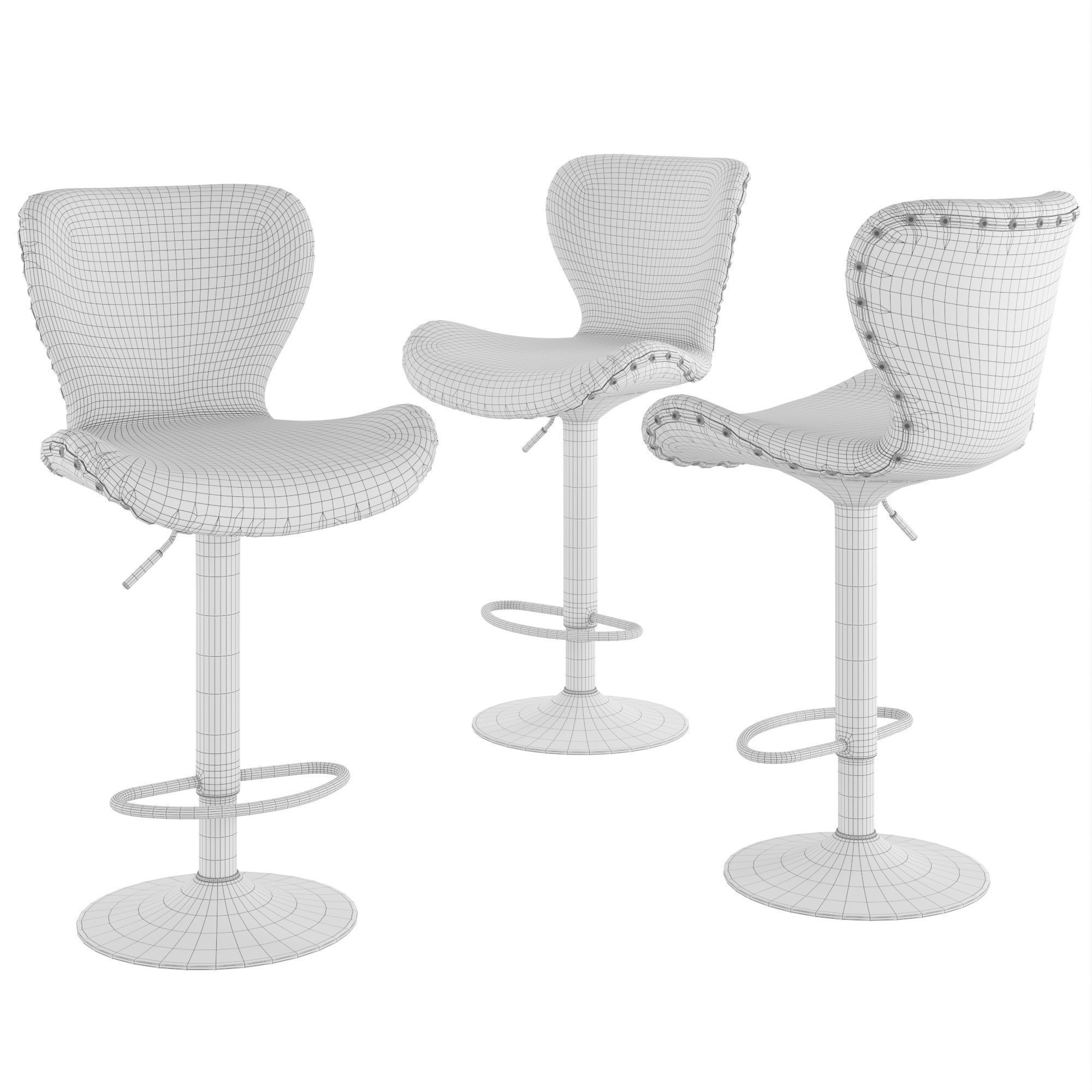 Bar stool Over 3D model_1
