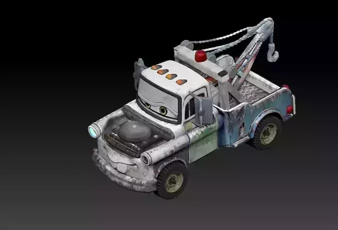 Rustic Tow Truck STL 3D print model