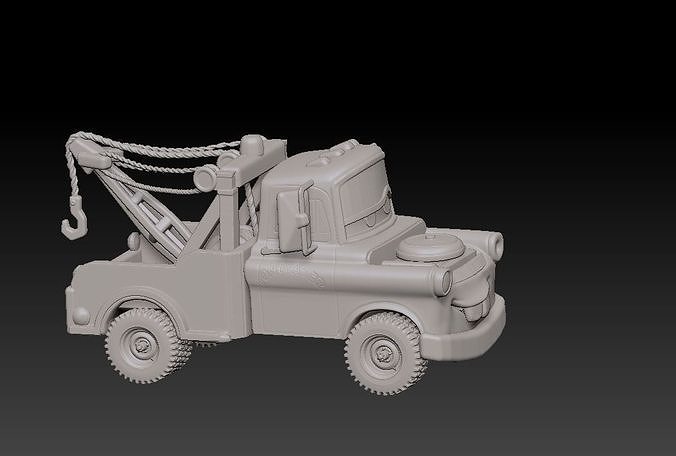 Rustic Tow Truck STL 3D print model 4