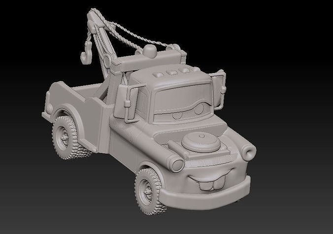 Rustic Tow Truck STL 3D print model 6