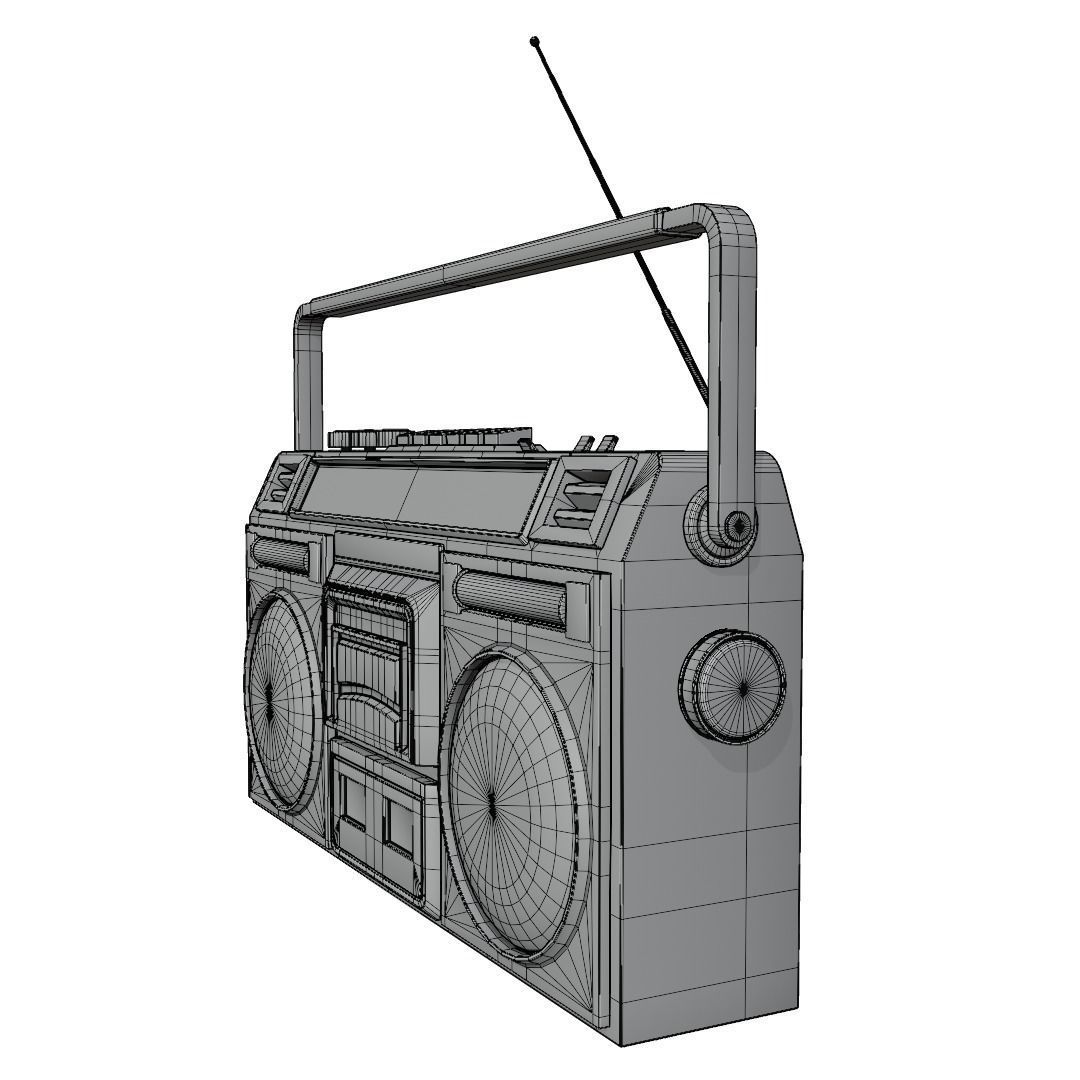 portable radio 3D model_8