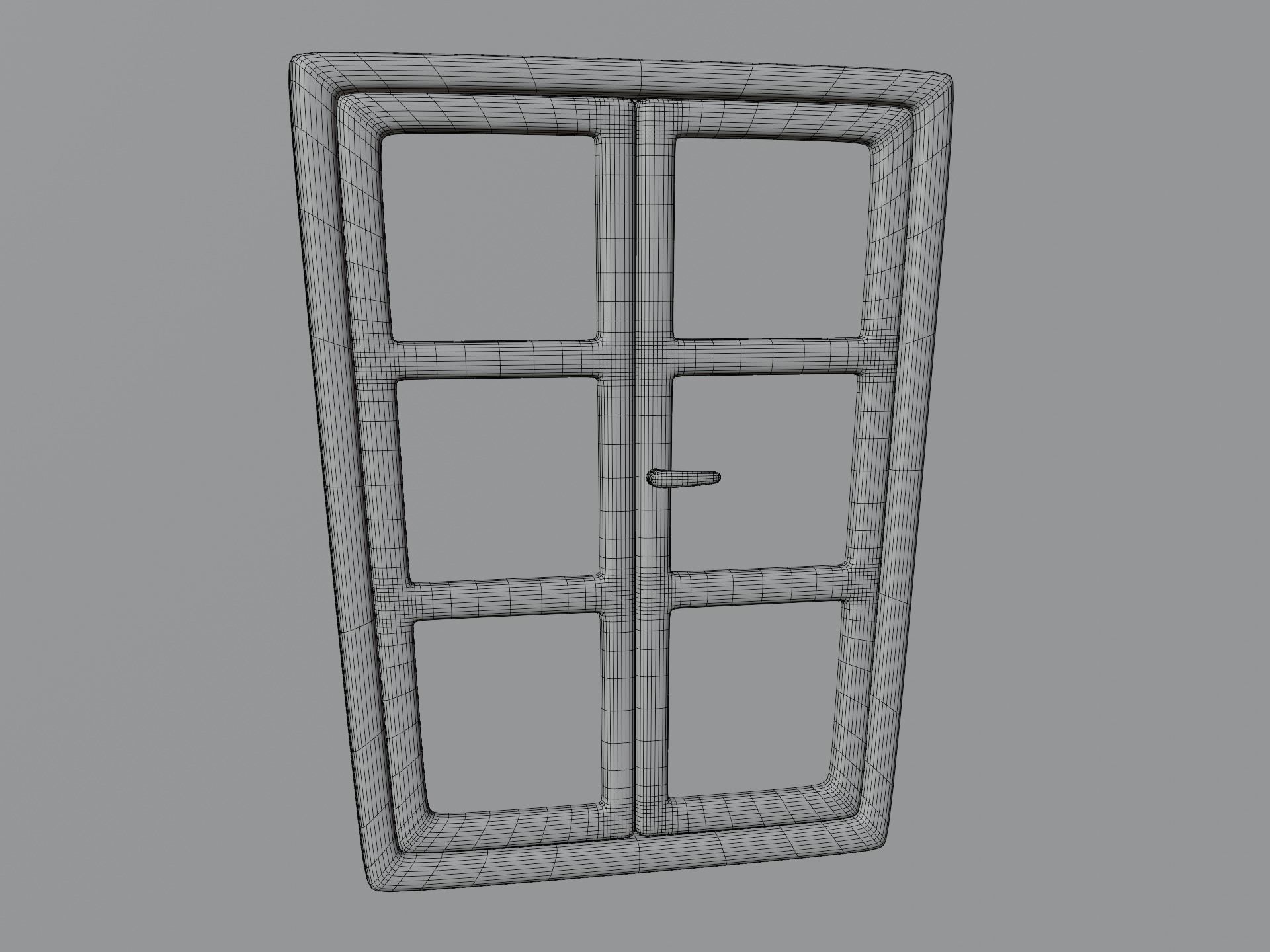 Cartoon Window 4b Low-poly 3D model_11