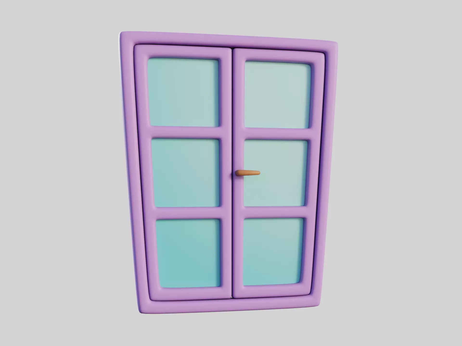 Cartoon Window 4b Low-poly 3D model_0