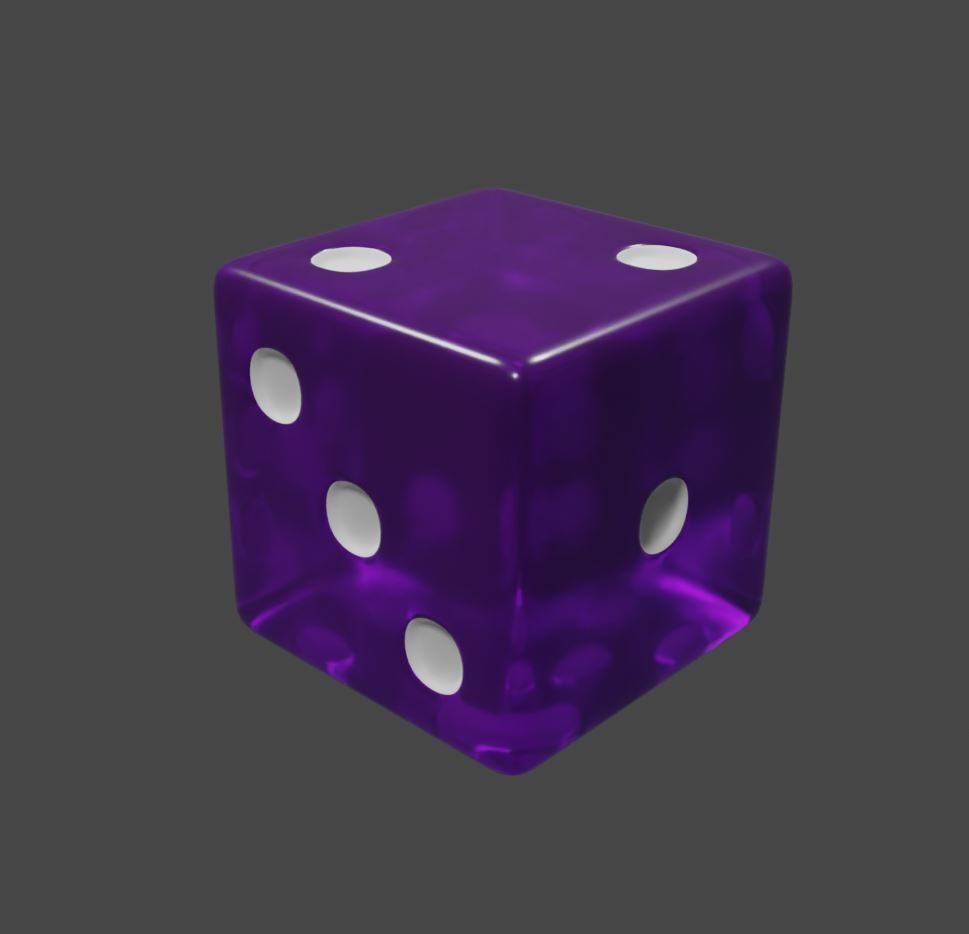 3D model A Translucent Die VR / AR / low-poly | CGTrader