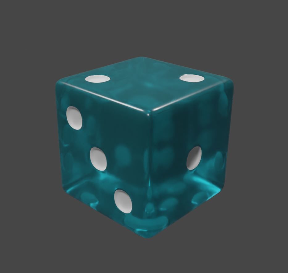 3D model A Translucent Die VR / AR / low-poly | CGTrader