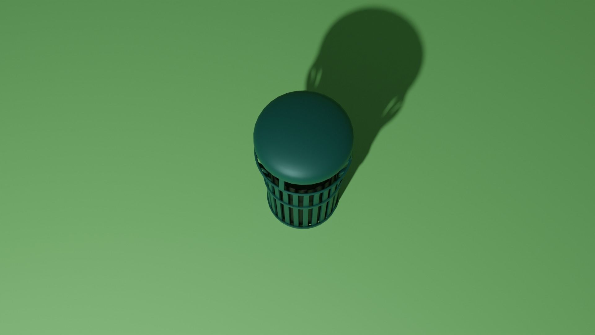 Outside trash can  Low-poly 3D model_6