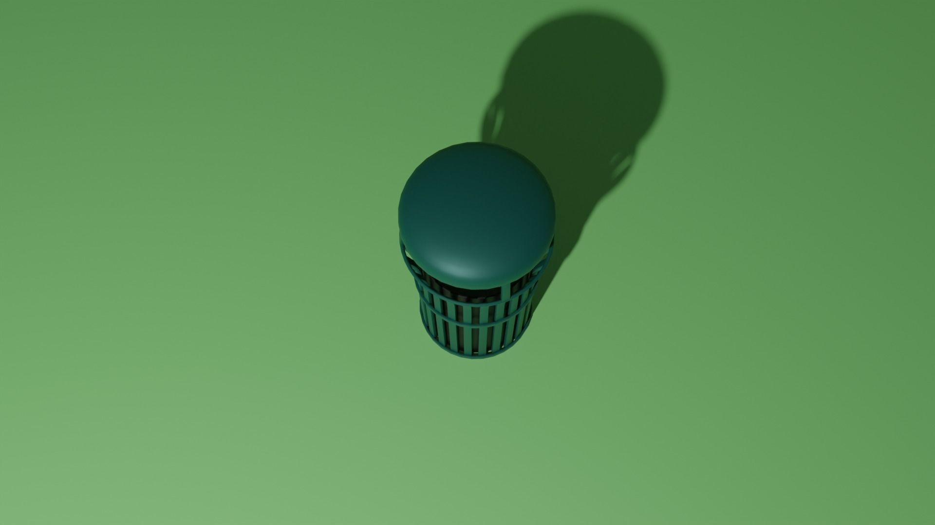 Outside trash can  Low-poly 3D model_7