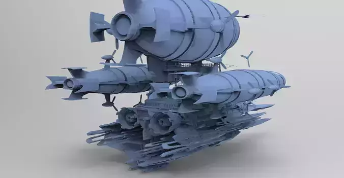 Sci-Fi Cargo ship 4 