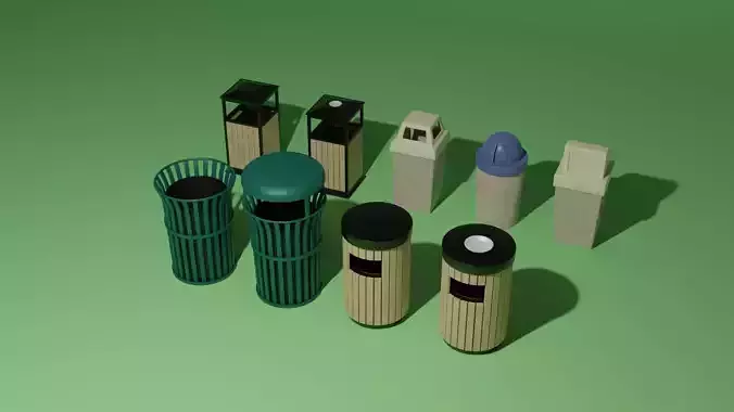 Trash cans or bins