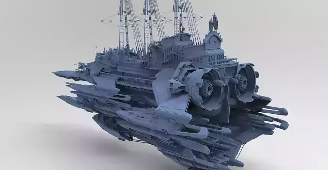 Sci-Fi Cargo ship 8 