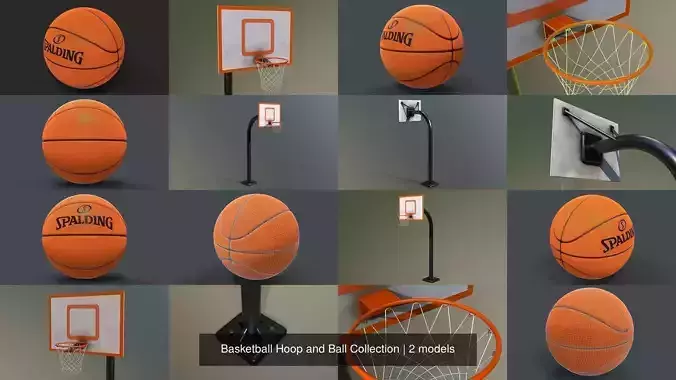 Basketball Hoop and Ball Collection