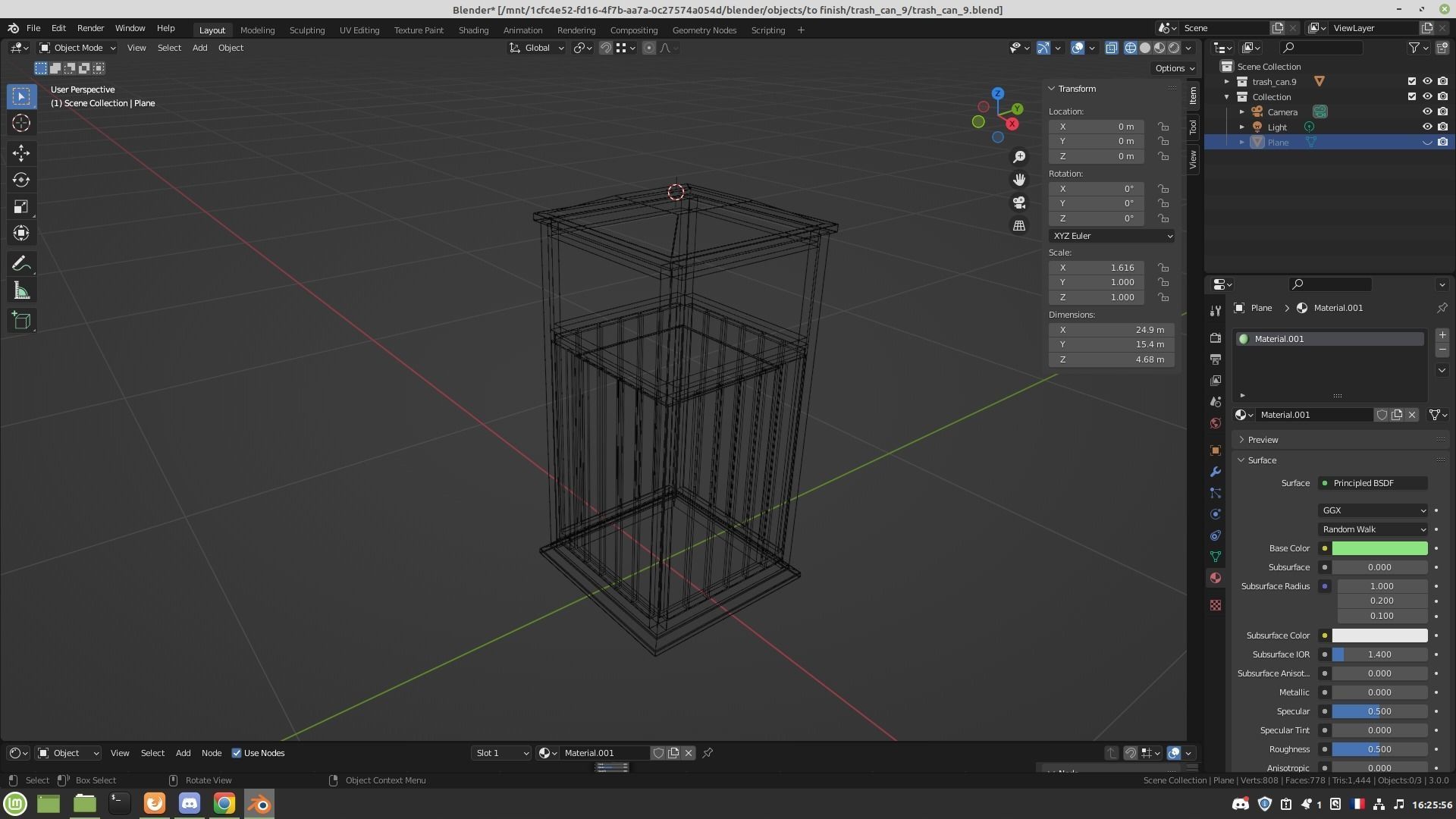 Trash bin Low-poly 3D model_13