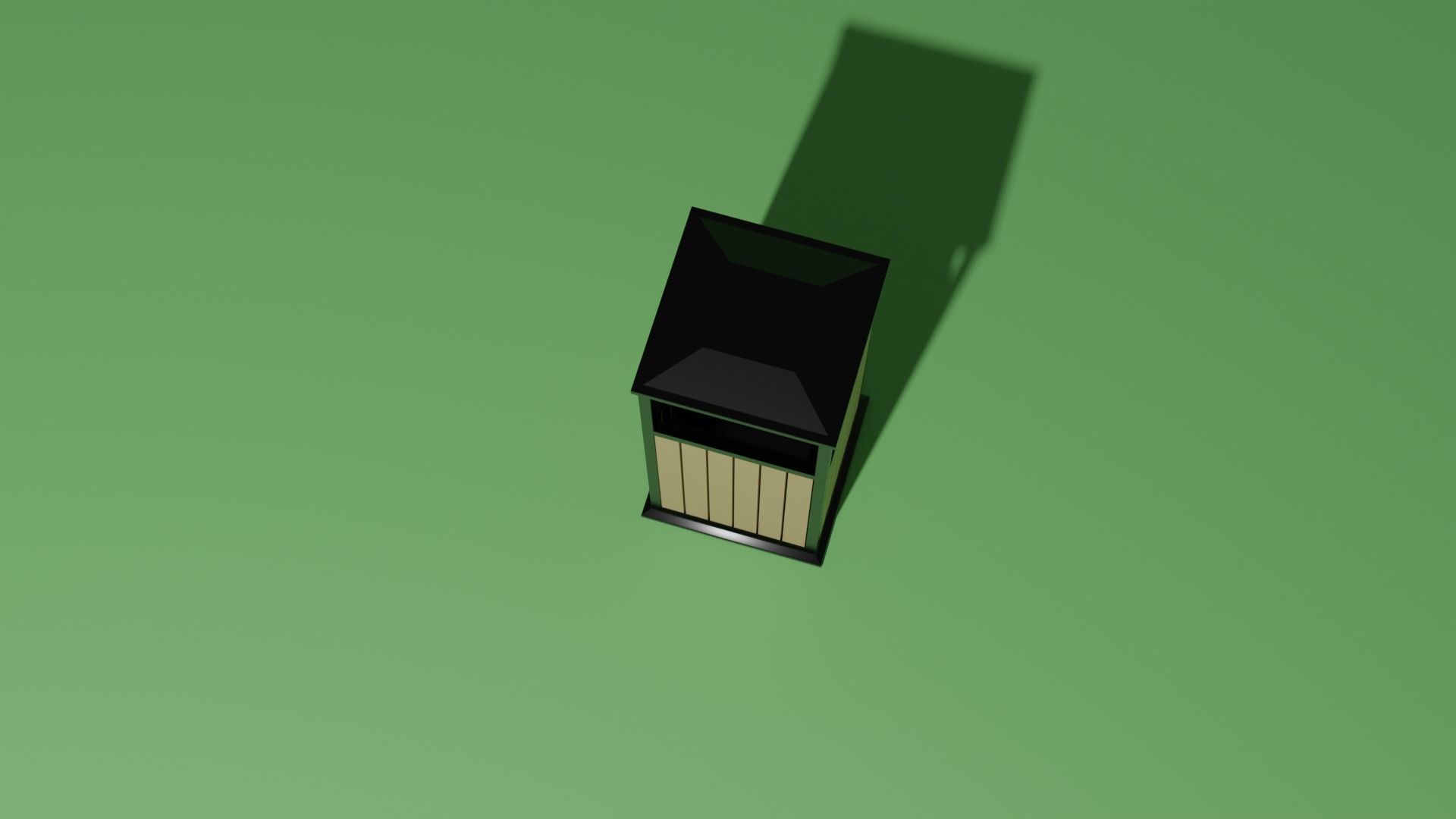 Trash bin Low-poly 3D model_7